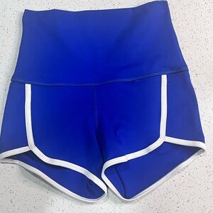 Free people movement island time blue ultra high waisted shorts nwot logo XS